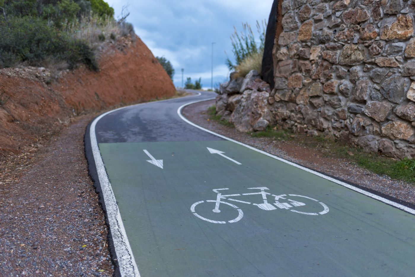Carte de la province de Gérone avec les routes cyclables